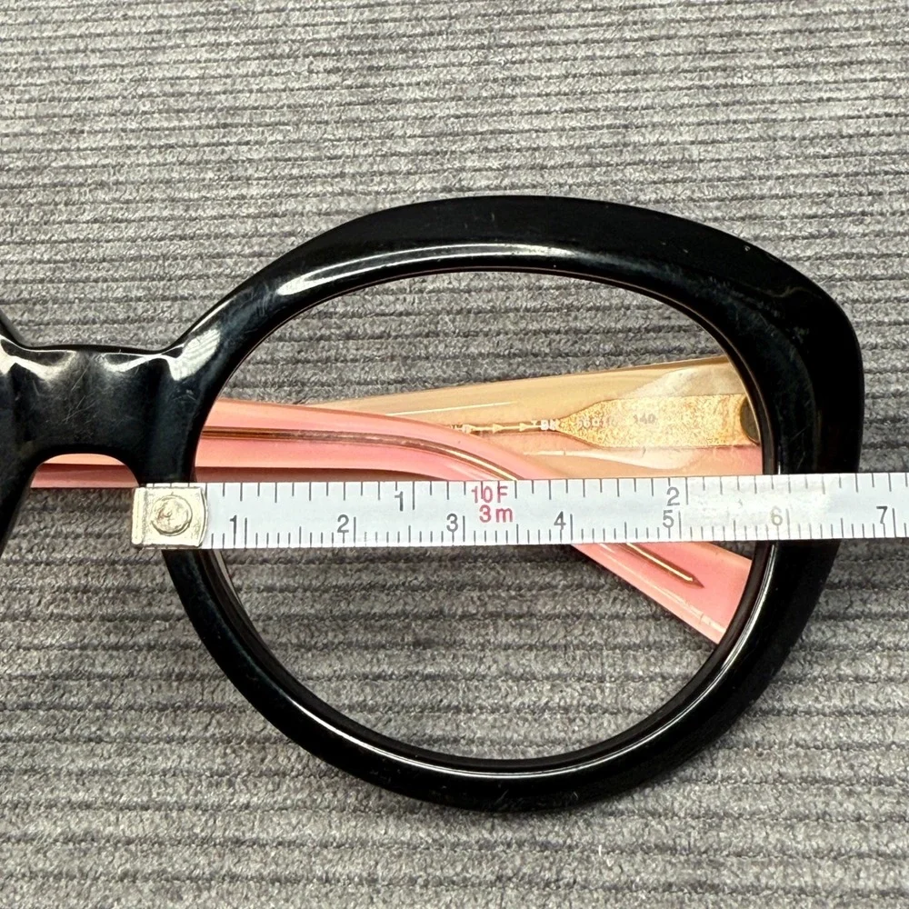 Kate Spade New York Cherie Black Pink Round Cat Eye Y2K Eyeglasses 56-19-140Case